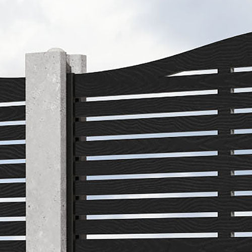 Aspen Curved Top Composite Fence Panel - for existing concrete posts
