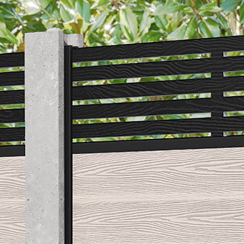 Classic Aspen Fence Panel - Mid Stone - for existing concrete posts