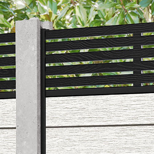 Fusion Aspen Fence Panel - Light Stone - for existing concrete posts