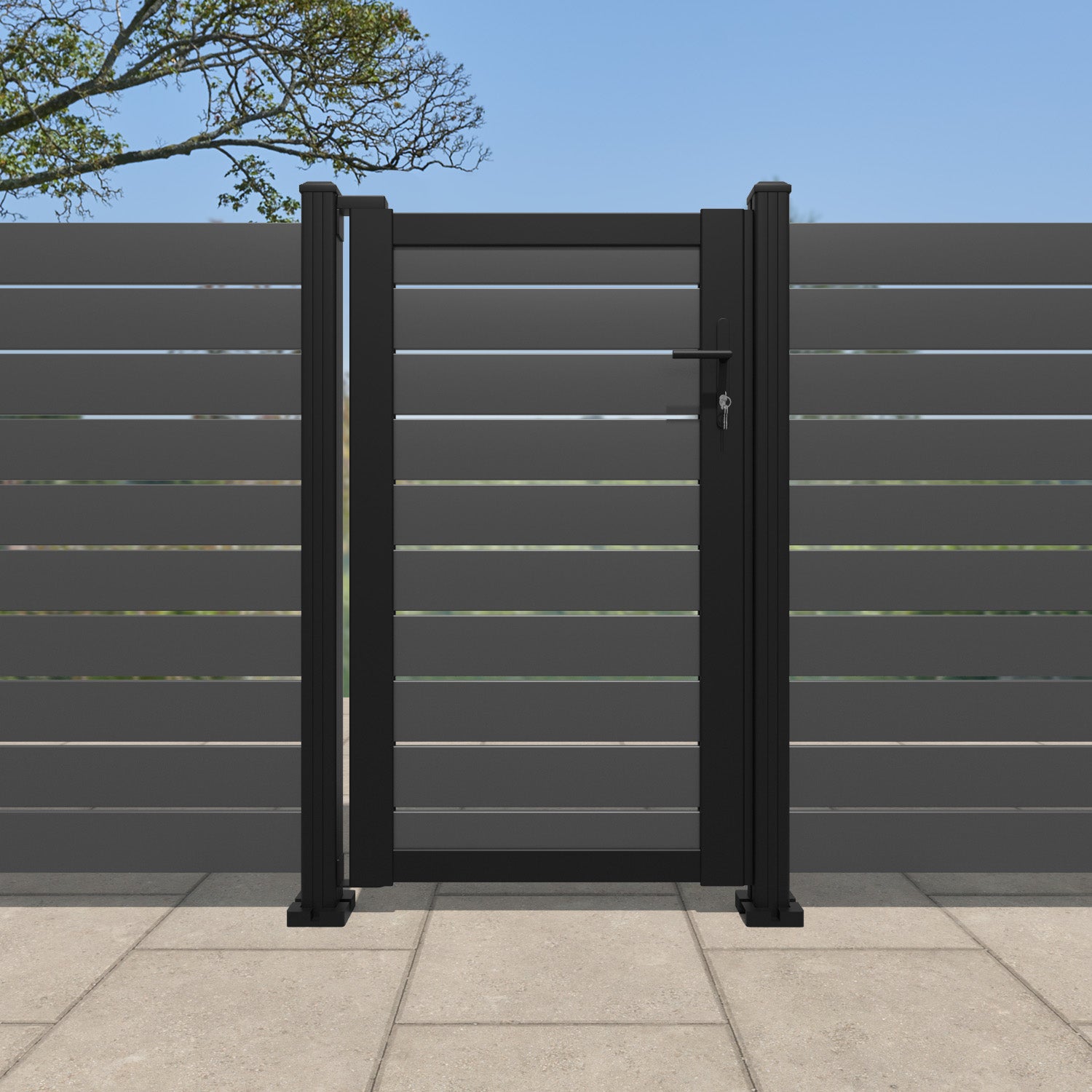 Avalon Aluminium Pedestrian Gate - Grey