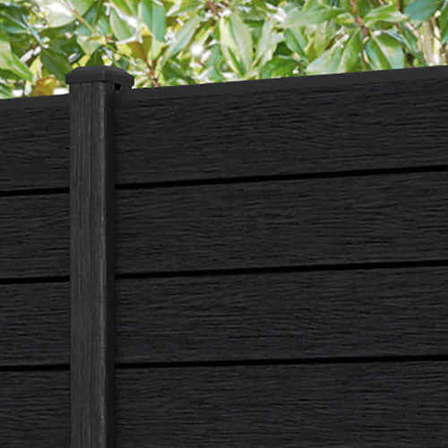 Fusion Fence Panel - Black - with our composite posts