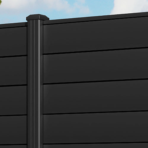 Gate Matching Aluminium Fence Panel - Black - with our aluminium posts