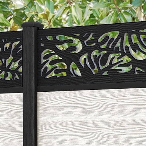 Classic Botanic Fence Panel - Light Stone - with our composite posts