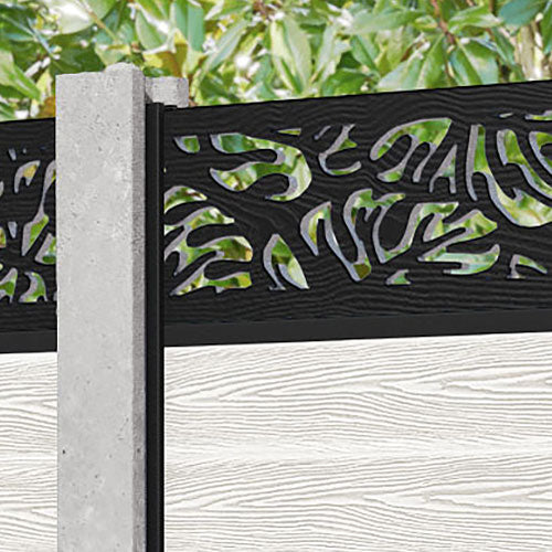 Classic Botanic Fence Panel - Light Stone - for existing concrete posts