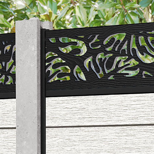 Fusion Botanic Fence Panel - Light Stone - for existing concrete posts