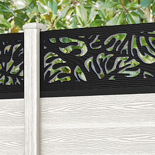 Classic Botanic Fence Panel - Light Stone - with our composite posts