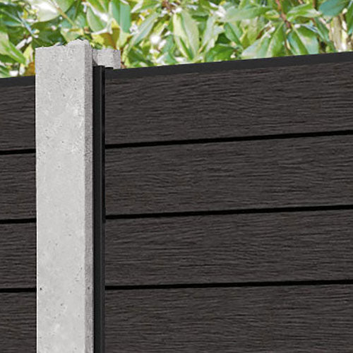 Fusion Fence Panel - Dark Oak - for existing concrete posts