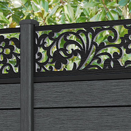Fusion Eden Fence Panel - Dark Grey - with our composite posts