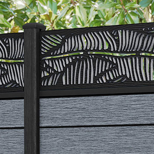 Fusion Feather Fence Panel - Anthracite - with our composite posts