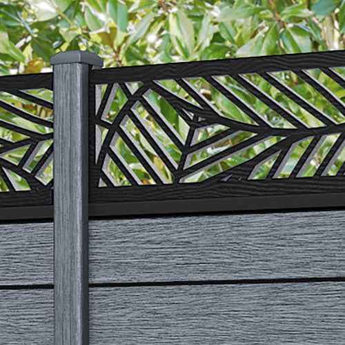 Fusion Habitat Fence Panel - Anthracite - with our composite posts