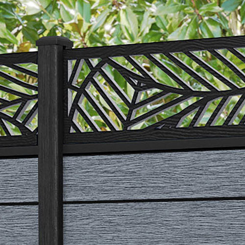 Fusion Habitat Fence Panel - Anthracite - with our composite posts