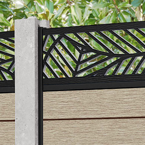 Fusion Heritage Fence Panel - Light Oak - for existing concrete posts