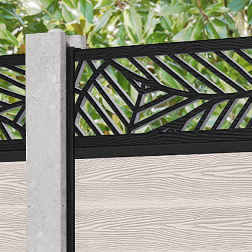 Classic Habitat Fence Panel - Mid Stone - for existing concrete posts