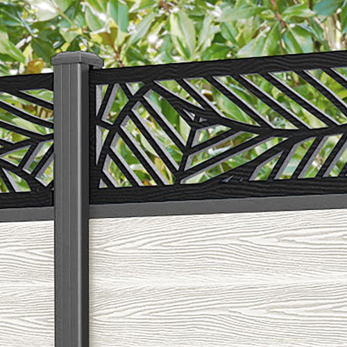 Classic Habitat Fence Panel - Light Stone - with our aluminium posts
