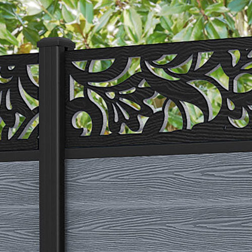 Classic Heritage Fence Panel - Anthracite - with our aluminium posts