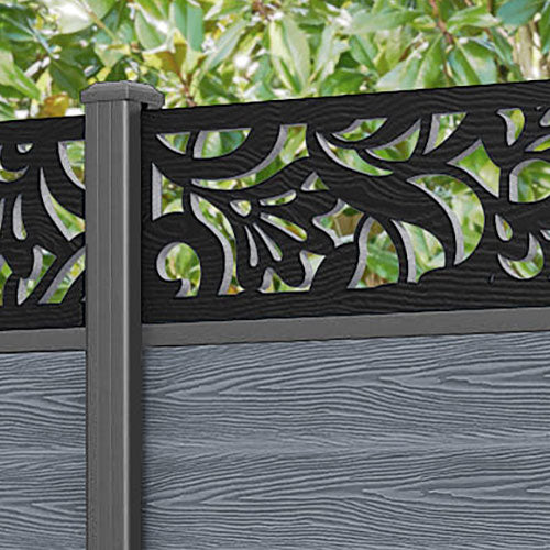 Classic Heritage Fence Panel - Anthracite - with our aluminium posts