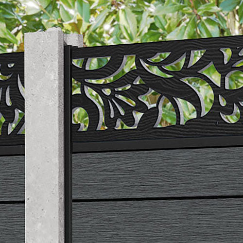 Fusion Heritage Fence Panel - Dark Grey - for existing concrete posts