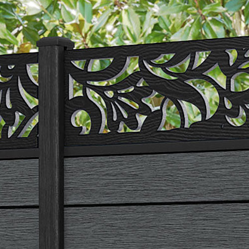 Fusion Heritage Fence Panel - Dark Grey - with our composite posts