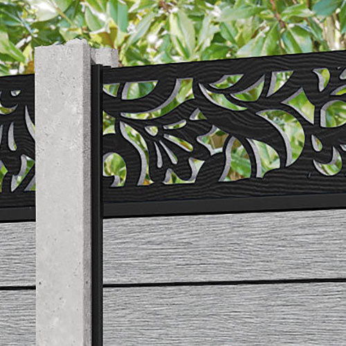 Fusion Heritage Fence Panel - Light Grey - for existing concrete posts