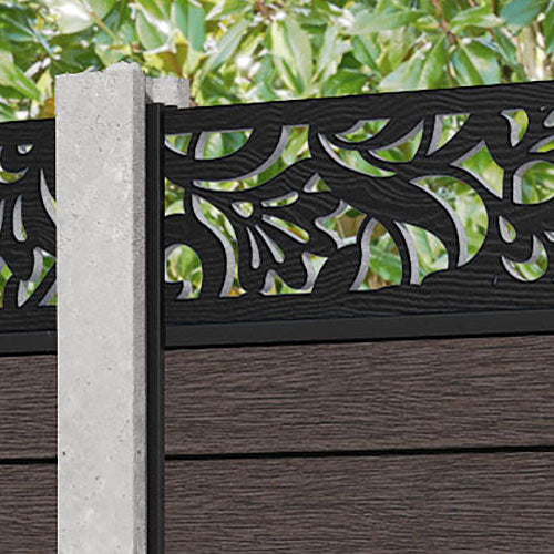 Fusion Heritage Fence Panel - Mid Brown - for existing concrete posts