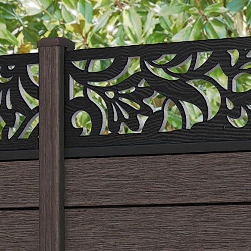 Fusion Heritage Fence Panel - Mid Brown - with our composite posts