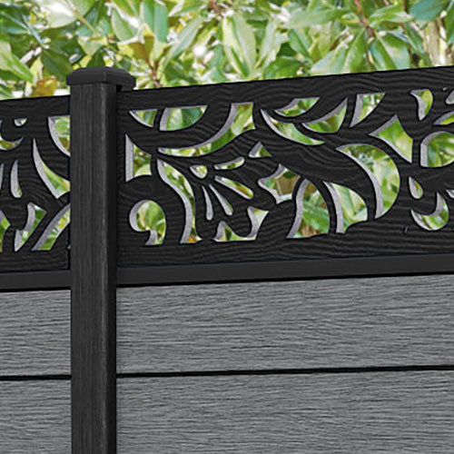 Fusion Heritage Fence Panel - Mid Grey - with our composite posts