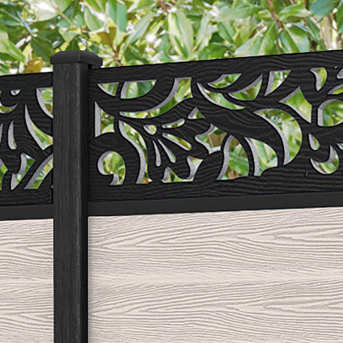 Classic Heritage Fence Panel - Mid Stone - with our composite posts