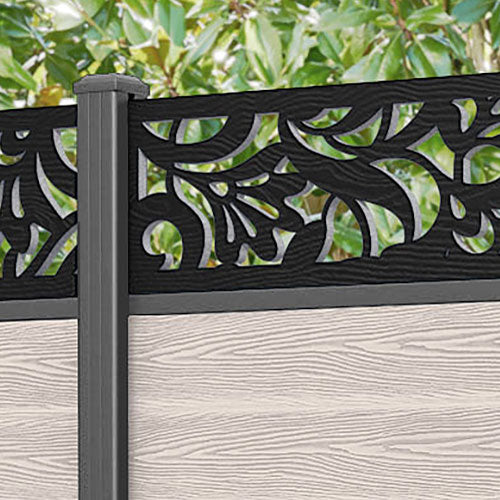 Classic Heritage Fence Panel - Mid Stone - with our aluminium posts