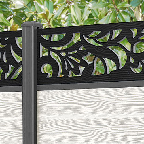 Classic Heritage Fence Panel - Light Stone - with our aluminium posts