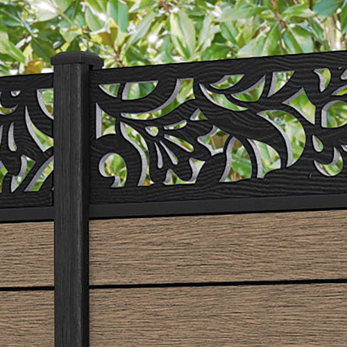 Fusion Heritage Fence Panel - Teak - with our composite posts