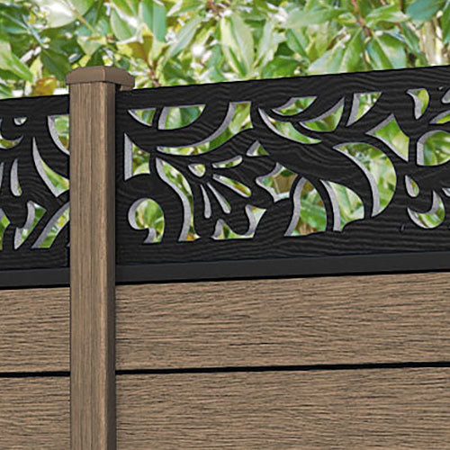 Fusion Heritage Fence Panel - Teak - with our composite posts
