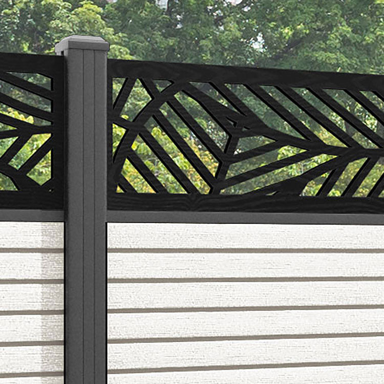 Hudson Habitat Fence Panel - Light Stone - with our aluminium posts