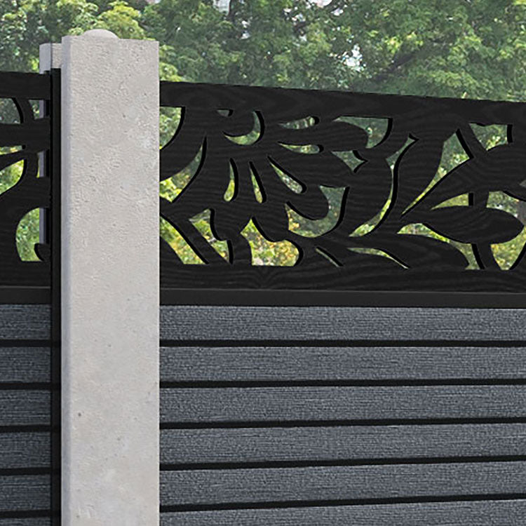 Hudson Heritage Fence Panel - Anthracite - for existing concrete posts