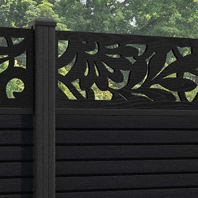 Hudson Heritage Fence Panel - Black - with our composite posts