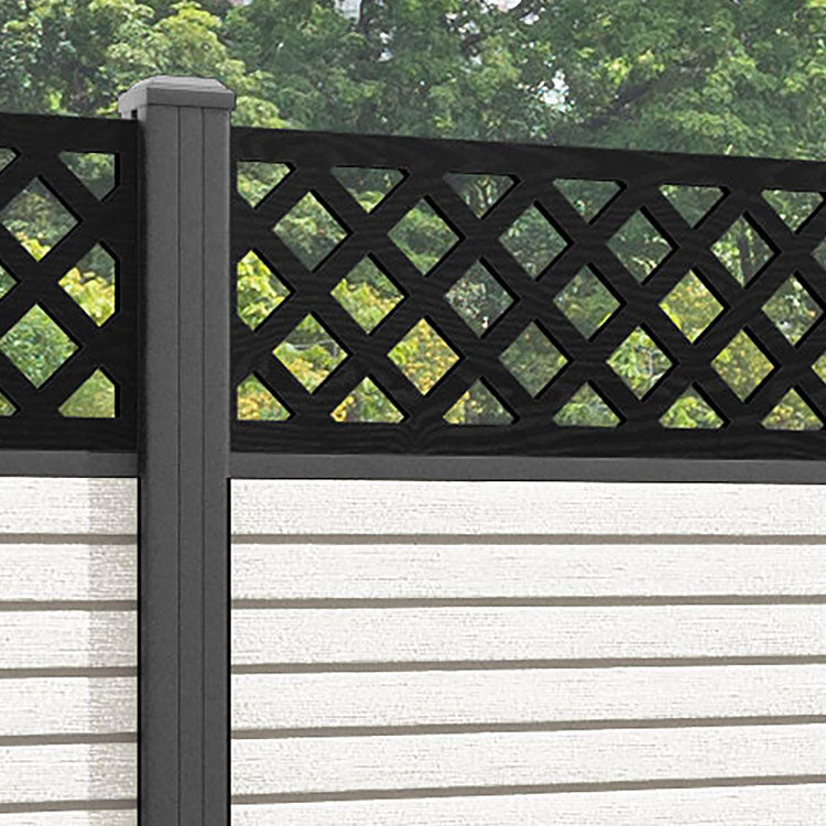 Hudson Hive Fence Panel - Light Stone - with our aluminium posts