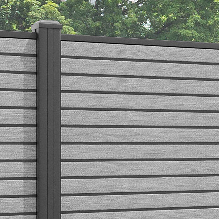 Hudson Fence Panel - Light grey - with our aluminium posts