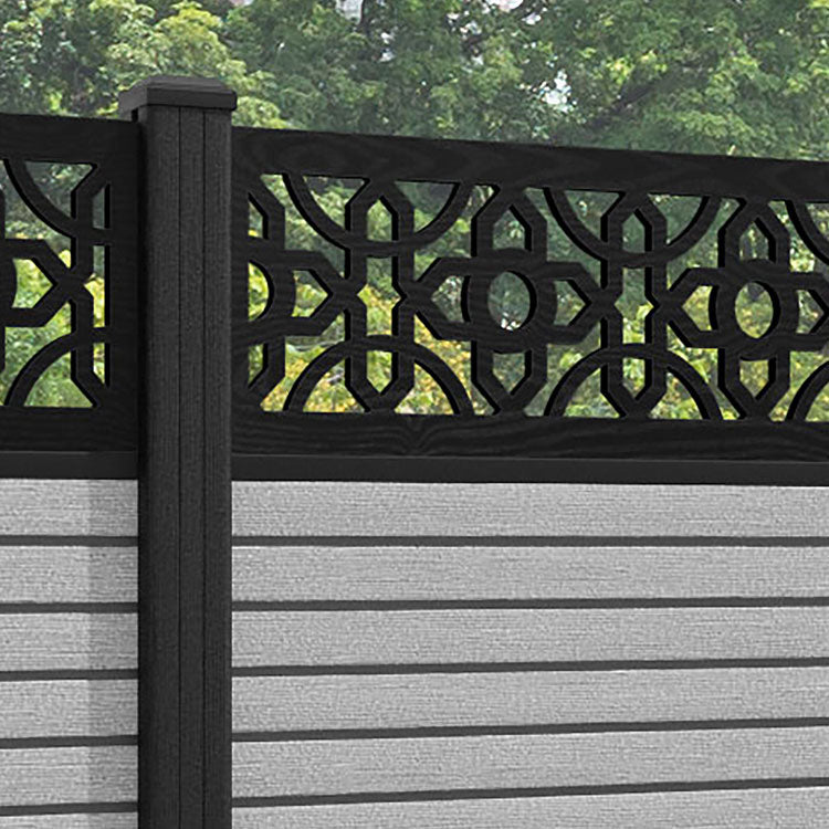 Hudson Nabila Fence Panel - Light Grey - with our composite posts