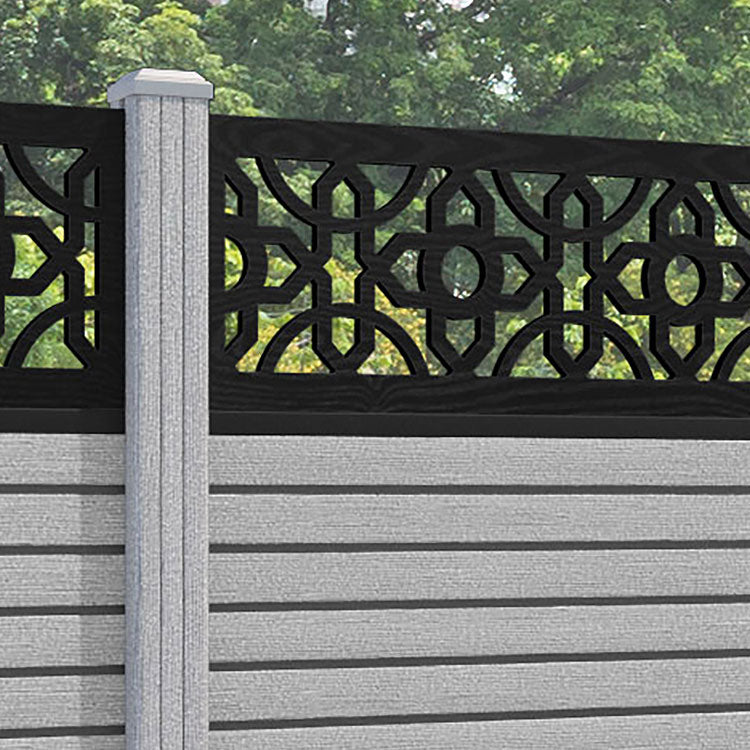 Hudson Nabila Fence Panel - Light Grey - with our composite posts