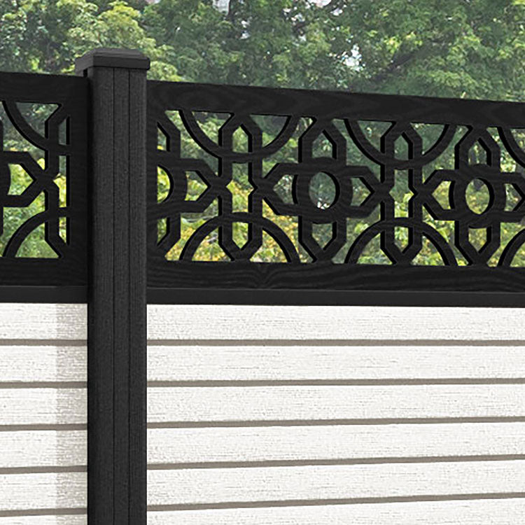 Hudson Nabila Fence Panel - Light Stone - with our composite posts