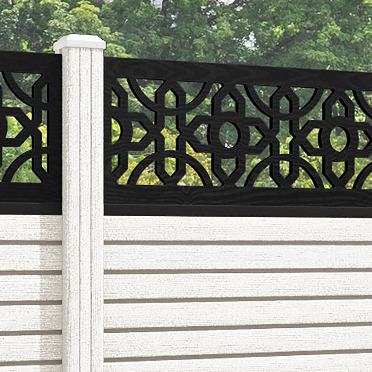 Hudson Nabila Fence Panel - Light Stone - with our composite posts