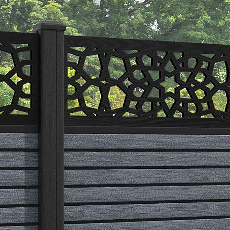 Hudson Nazira Fence Panel - Anthracite - with our composite posts