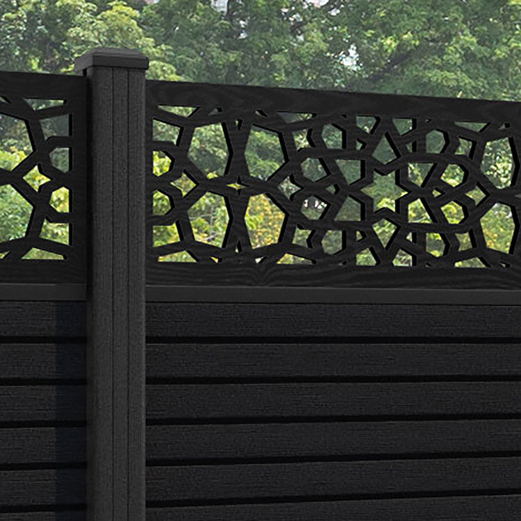 Hudson Nazira Fence Panel - Black - with our composite posts
