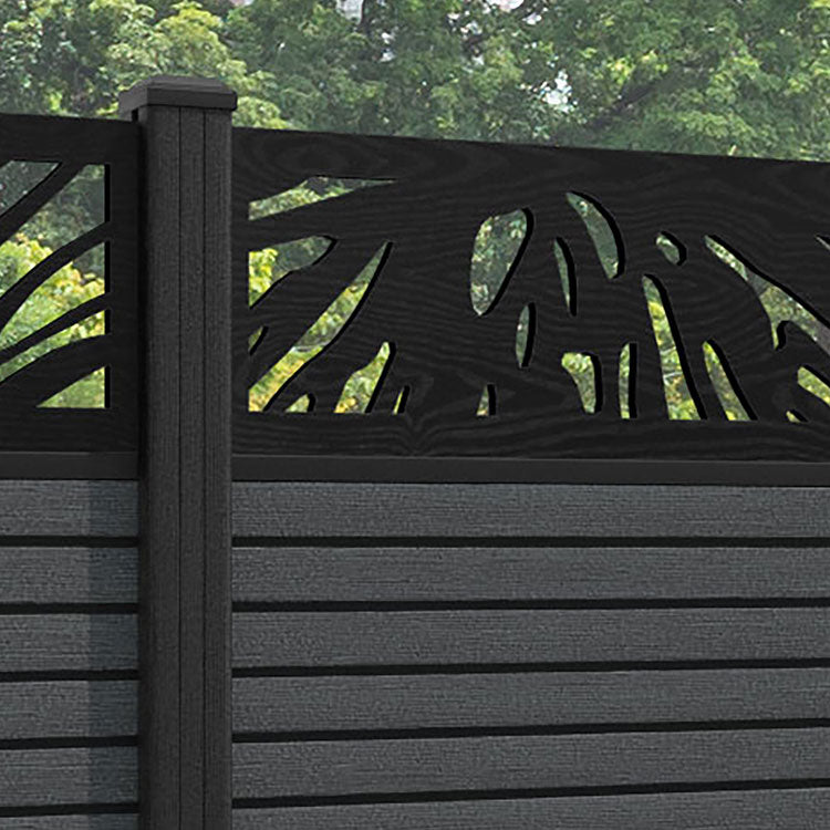 Hudson Poppy Fence Panel - Dark Grey - with our composite posts