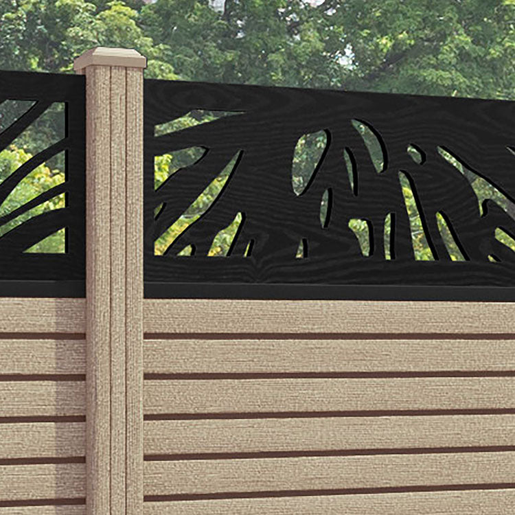 Hudson Poppy Fence Panel - Light Oak - with our composite posts