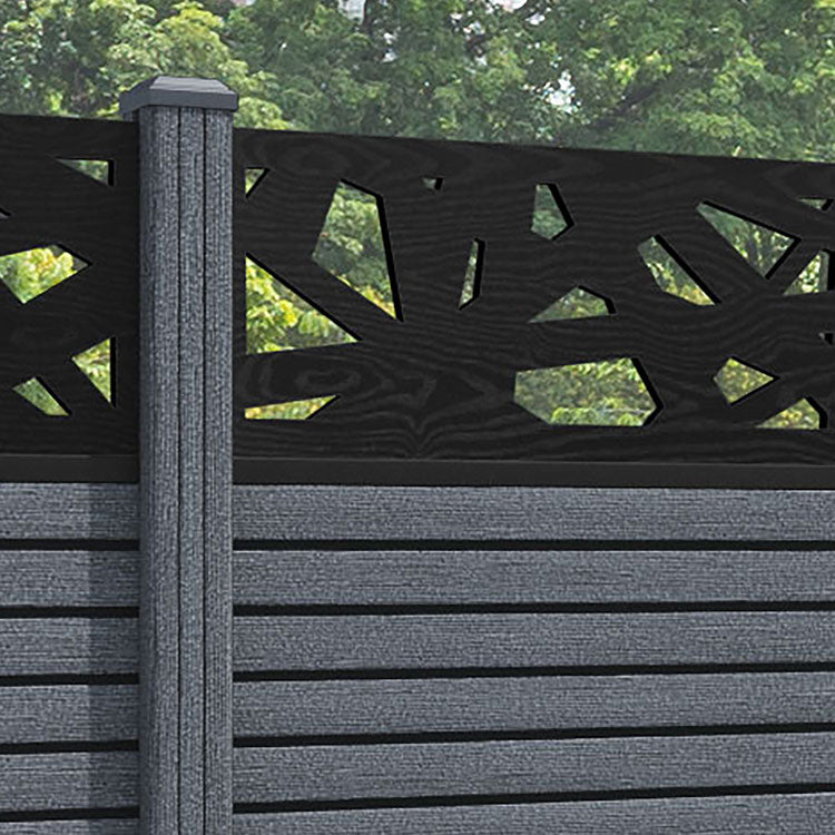 Hudson Prism Fence Panel - Anthracite - with our composite posts