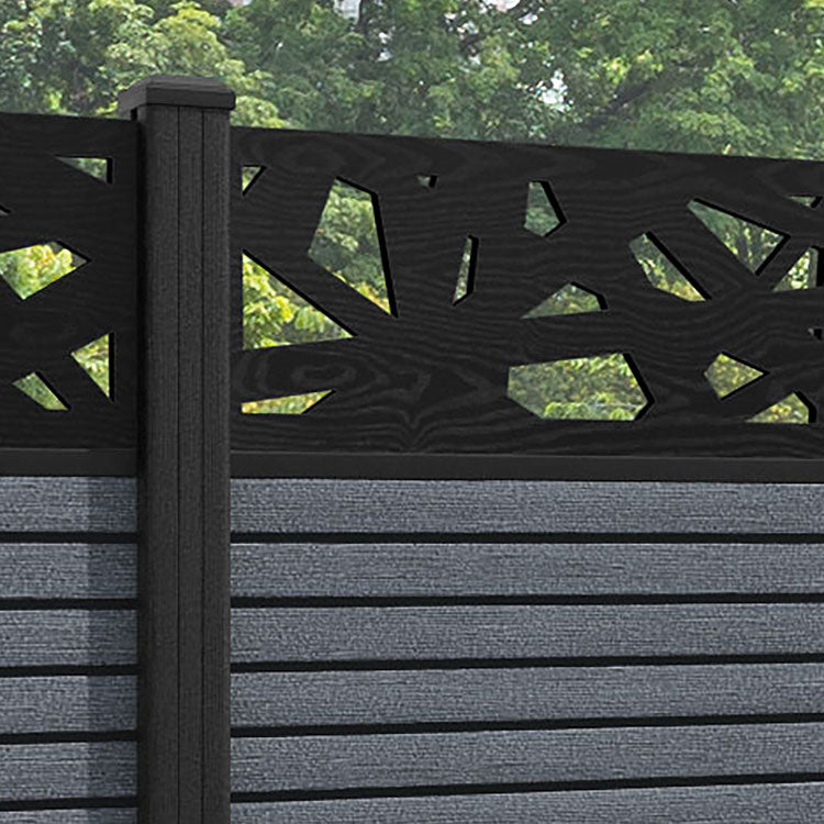 Hudson Prism Fence Panel - Anthracite - with our composite posts