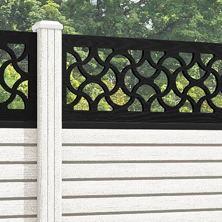 Hudson Vida Fence Panel - Light Stone - with our composite posts