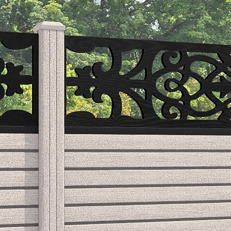 Hudson Windsor Fence Panel - Mid Stone - with our composite posts