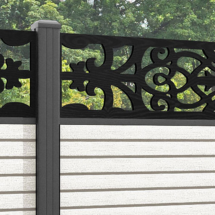 Hudson Windsor Fence Panel - Light Stone - with our aluminium posts