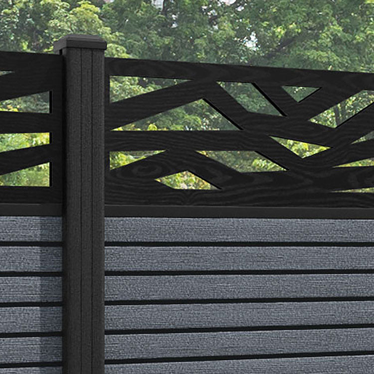 Hudson Zenith Fence Panel - Anthracite - with our composite posts